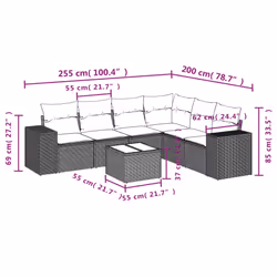 VidaXL 3222621 set mobili da esterno - Vista aggiuntiva 8