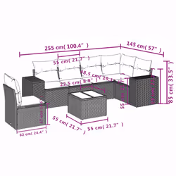VidaXL 3222629 set mobili da esterno - Vista aggiuntiva 8