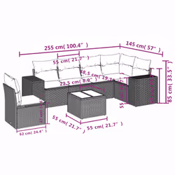 VidaXL 3222634 set mobili da esterno - Vista aggiuntiva 8