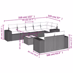 VidaXL 3222822 set mobili da esterno - Vista aggiuntiva 6