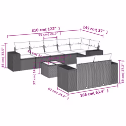 VidaXL 3222828 set mobili da esterno - Vista aggiuntiva 8