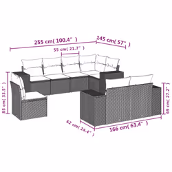 VidaXL 3222838 set mobili da esterno - Vista aggiuntiva 7
