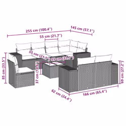 VidaXL 3222841 set mobili da esterno - Vista aggiuntiva 8