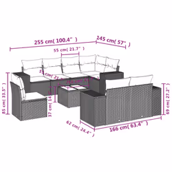VidaXL 3222849 set mobili da esterno - Vista aggiuntiva 8