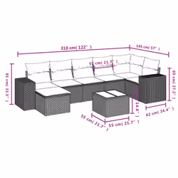 VidaXL 3222885 set mobili da esterno - Vista aggiuntiva 8