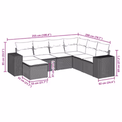 VidaXL 3222902 set mobili da esterno - Vista aggiuntiva 8