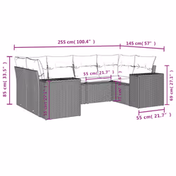 VidaXL 3222982 set mobili da esterno - Vista aggiuntiva 7