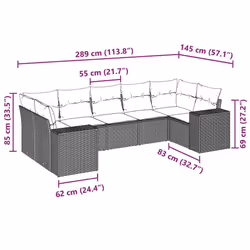 VidaXL 3222991 set mobili da esterno - Vista aggiuntiva 7