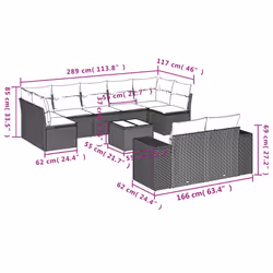 VidaXL 3223032 set mobili da esterno - Vista aggiuntiva 8