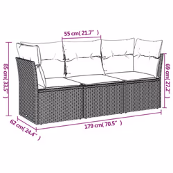 VidaXL 3217208 set mobili da esterno