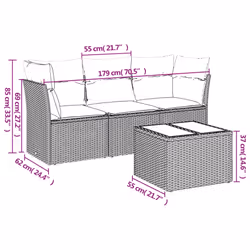 VidaXL 3217215 set mobili da esterno