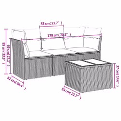 VidaXL 3217218 set mobili da esterno