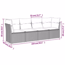 VidaXL 3217229 set mobili da esterno