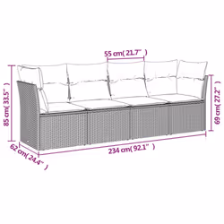 VidaXL 3217233 set mobili da esterno