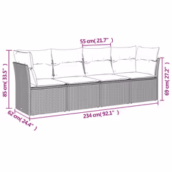 VidaXL 3217235 set mobili da esterno