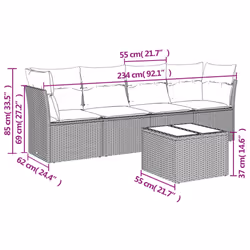 VidaXL 3217238 set mobili da esterno
