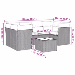 VidaXL 3217266 set mobili da esterno