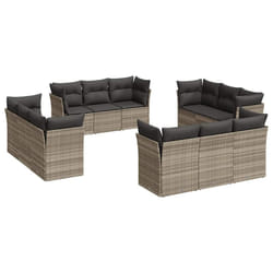 VidaXL 3217332 set mobili da esterno Grigio scuro