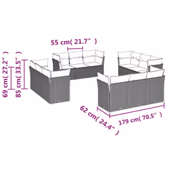 VidaXL 3217333 set mobili da esterno