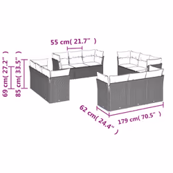 VidaXL 3217335 set mobili da esterno - Vista aggiuntiva 3