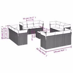VidaXL 3217343 set mobili da esterno - Vista aggiuntiva 3