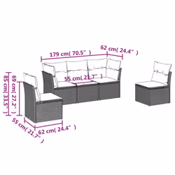 VidaXL 3217346 set mobili da esterno