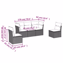VidaXL 3217359 set mobili da esterno