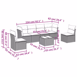 VidaXL 3217379 set mobili da esterno