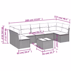 VidaXL 3217429 set mobili da esterno