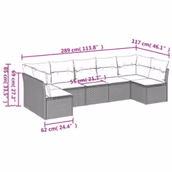 VidaXL 3217435 set mobili da esterno