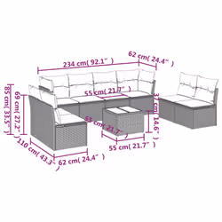 VidaXL 3217449 set mobili da esterno