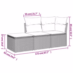 VidaXL 3217468 set mobili da esterno