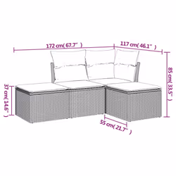 VidaXL 3217475 set mobili da esterno