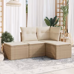 VidaXL 3217478 set mobili da esterno Crema, Bianco - Vista aggiuntiva 2