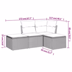 VidaXL 3217480 set mobili da esterno