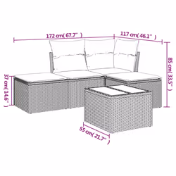 VidaXL 3217483 set mobili da esterno