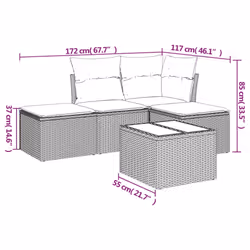 VidaXL 3217489 set mobili da esterno