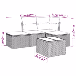 VidaXL 3217493 set mobili da esterno