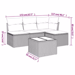 VidaXL 3217503 set mobili da esterno