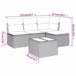 VidaXL 3217505 set mobili da esterno