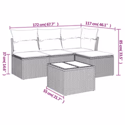 VidaXL 3217506 set mobili da esterno