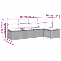 VidaXL 3217518 set mobili da esterno
