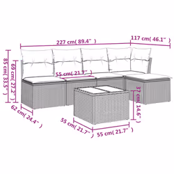 VidaXL 3217526 set mobili da esterno