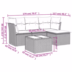 VidaXL 3217538 set mobili da esterno