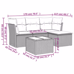 VidaXL 3217542 set mobili da esterno - Vista aggiuntiva 3