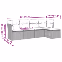 VidaXL 3217566 set mobili da esterno