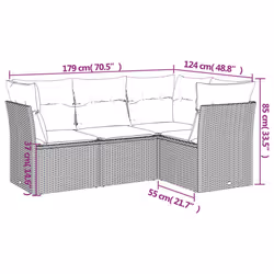 VidaXL 3217575 set mobili da esterno