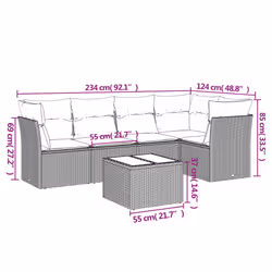 VidaXL 3217599 set mobili da esterno