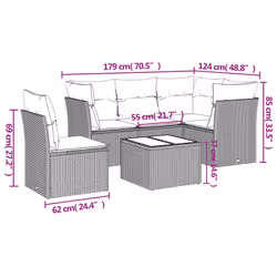 VidaXL 3217649 set mobili da esterno