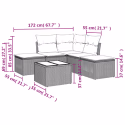 VidaXL 3217725 set mobili da esterno